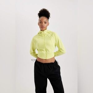 lululemon athletica Yellow Cropped Hoodie